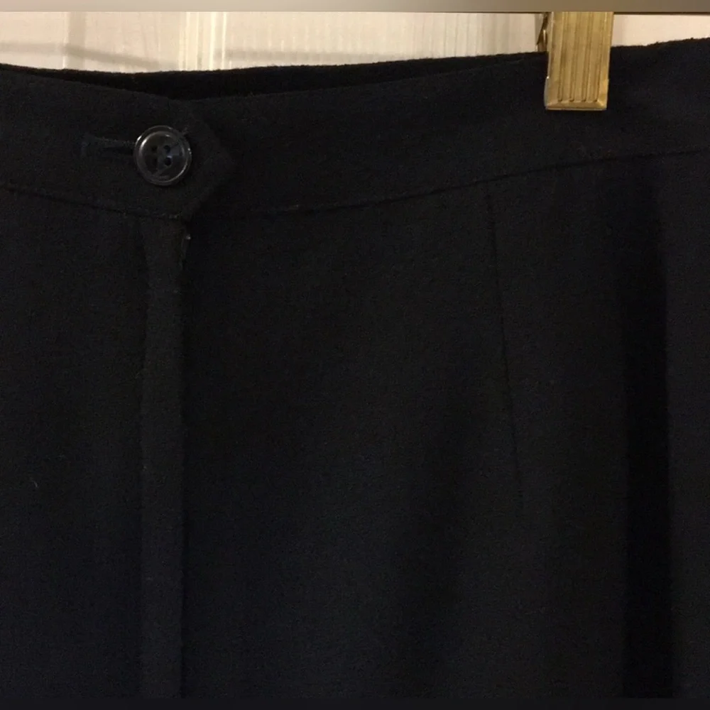 90s Black suit Wool detailed collar pockets button TAILORED